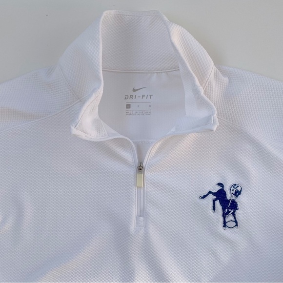 Nike Women's Golf White Dri-fit Dry UV 1/2-Zip Cover-Up Indianapolis Colts Large - Picture 3 of 9